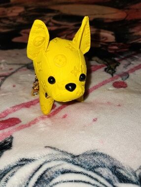 Yellow Dog Charm Keyring